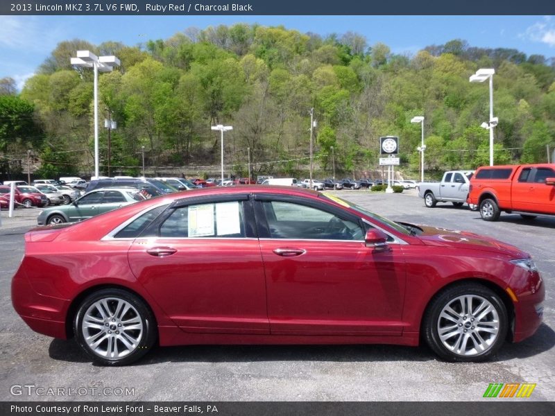 Ruby Red / Charcoal Black 2013 Lincoln MKZ 3.7L V6 FWD