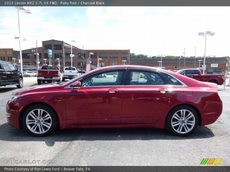 Ruby Red / Charcoal Black 2013 Lincoln MKZ 3.7L V6 FWD