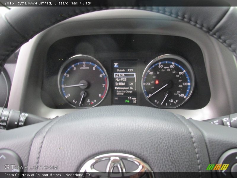 Blizzard Pearl / Black 2016 Toyota RAV4 Limited