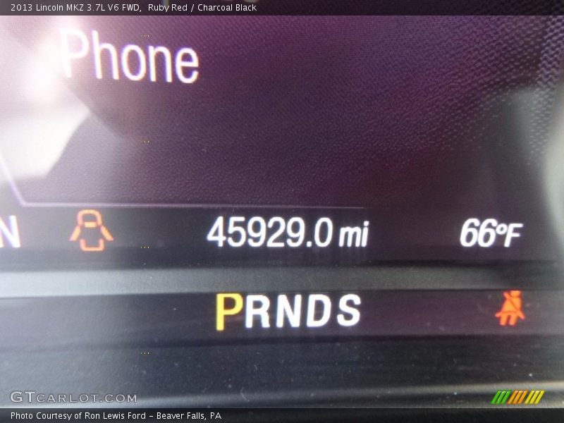 Ruby Red / Charcoal Black 2013 Lincoln MKZ 3.7L V6 FWD
