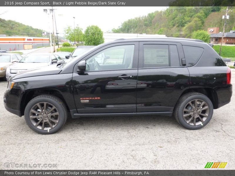 Black / Light Pebble Beige/Dark Slate Gray 2016 Jeep Compass Sport