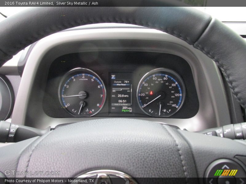 Silver Sky Metallic / Ash 2016 Toyota RAV4 Limited