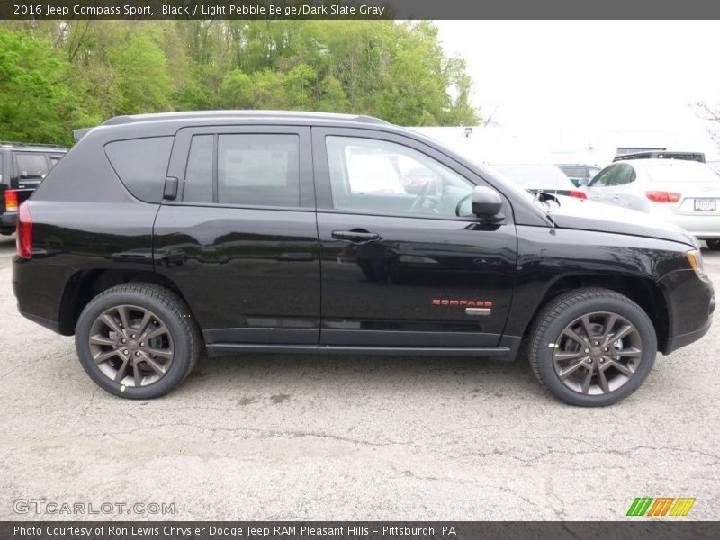 Black / Light Pebble Beige/Dark Slate Gray 2016 Jeep Compass Sport