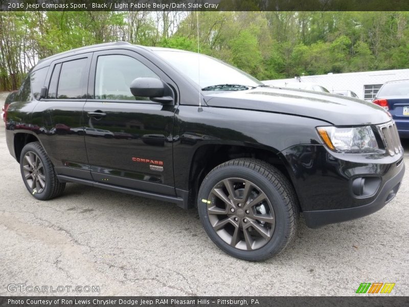 Black / Light Pebble Beige/Dark Slate Gray 2016 Jeep Compass Sport