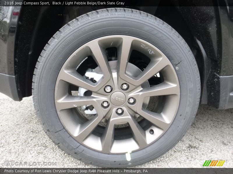 Black / Light Pebble Beige/Dark Slate Gray 2016 Jeep Compass Sport