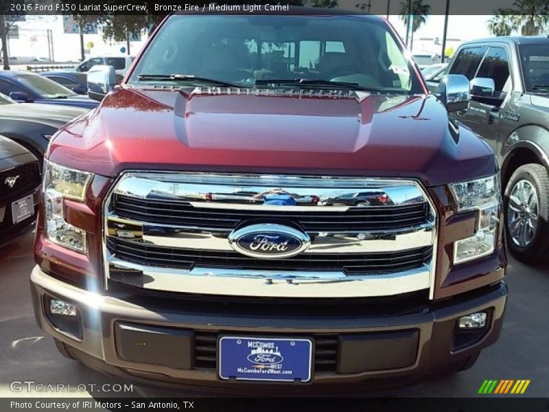 Bronze Fire / Medium Light Camel 2016 Ford F150 Lariat SuperCrew