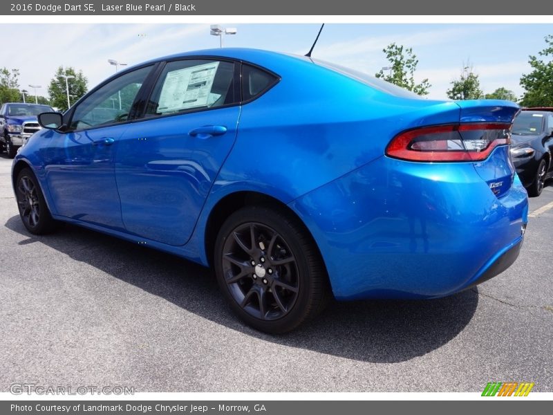 Laser Blue Pearl / Black 2016 Dodge Dart SE