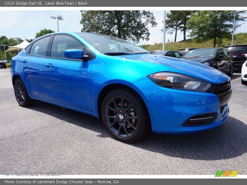 Laser Blue Pearl / Black 2016 Dodge Dart SE