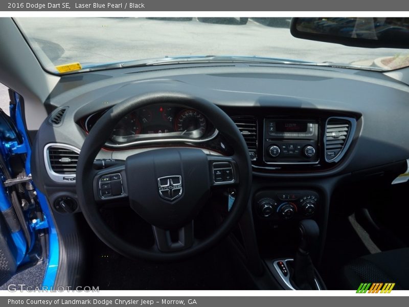 Laser Blue Pearl / Black 2016 Dodge Dart SE
