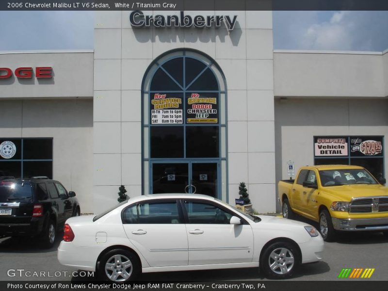 White / Titanium Gray 2006 Chevrolet Malibu LT V6 Sedan