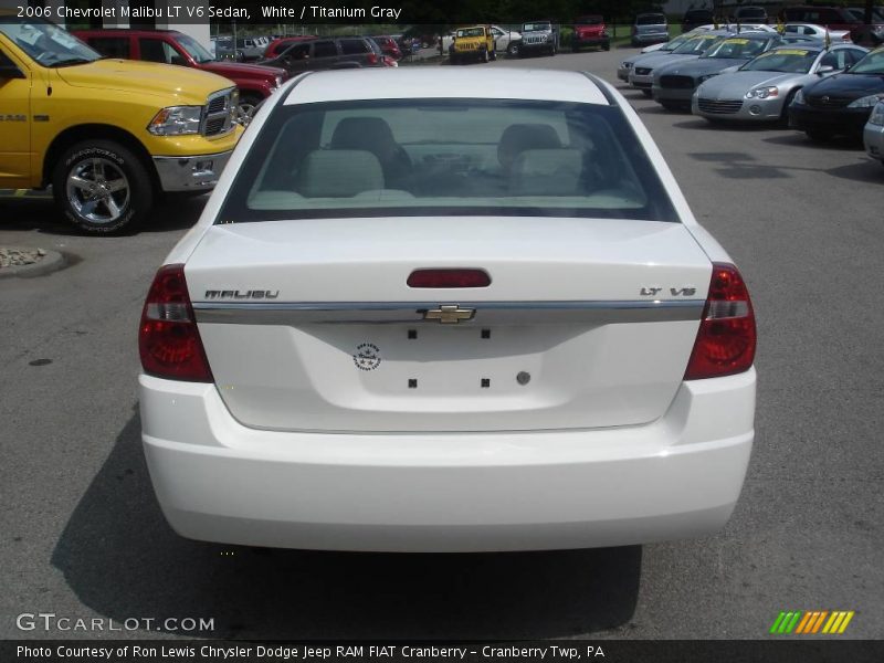 White / Titanium Gray 2006 Chevrolet Malibu LT V6 Sedan