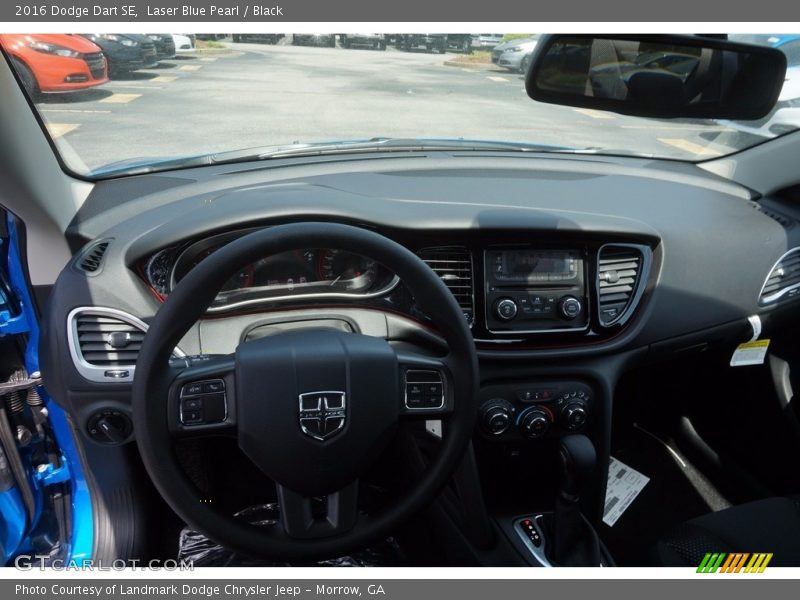 Laser Blue Pearl / Black 2016 Dodge Dart SE