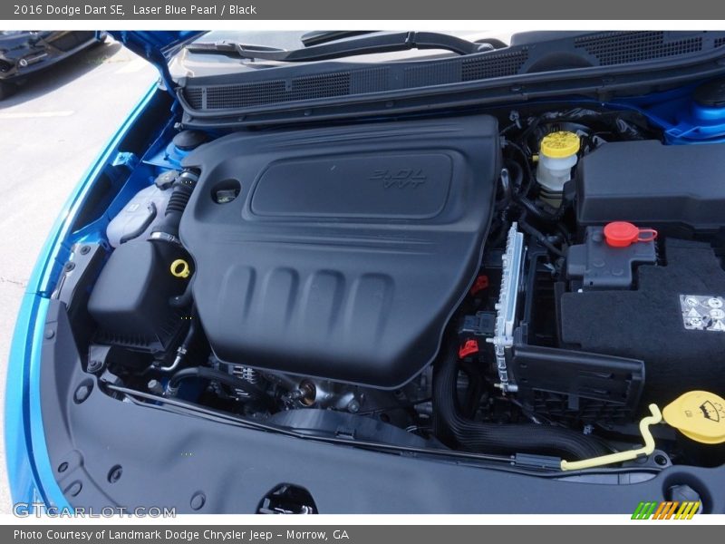 Laser Blue Pearl / Black 2016 Dodge Dart SE