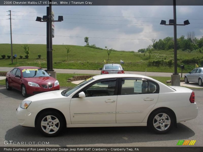 White / Titanium Gray 2006 Chevrolet Malibu LT V6 Sedan