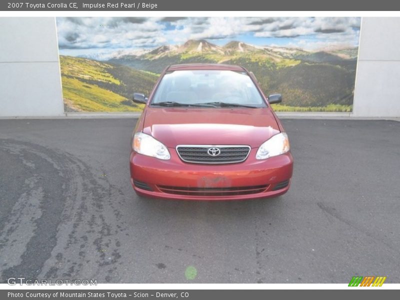 Impulse Red Pearl / Beige 2007 Toyota Corolla CE