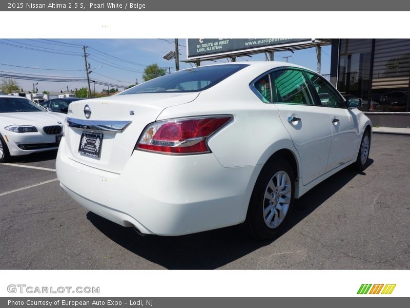 Pearl White / Beige 2015 Nissan Altima 2.5 S