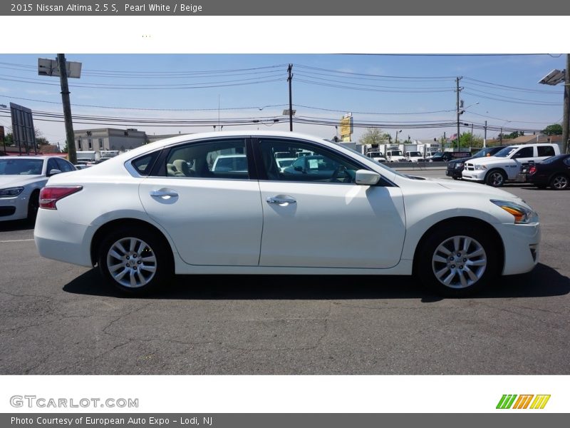 Pearl White / Beige 2015 Nissan Altima 2.5 S