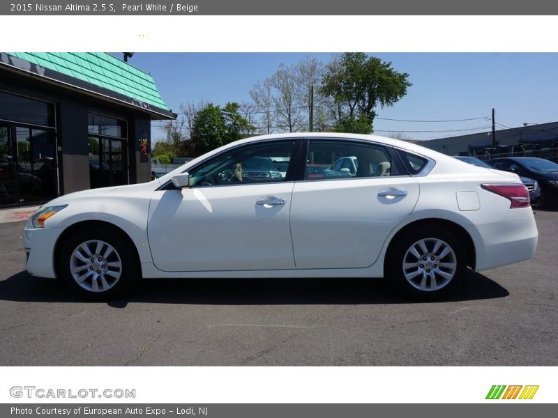 Pearl White / Beige 2015 Nissan Altima 2.5 S