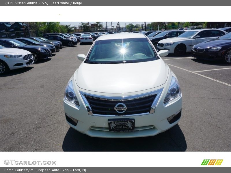 Pearl White / Beige 2015 Nissan Altima 2.5 S