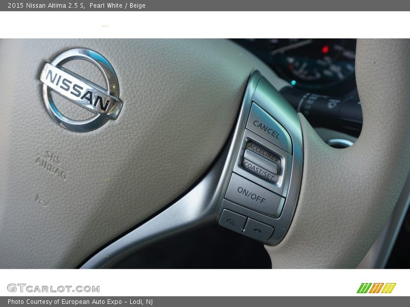 Pearl White / Beige 2015 Nissan Altima 2.5 S