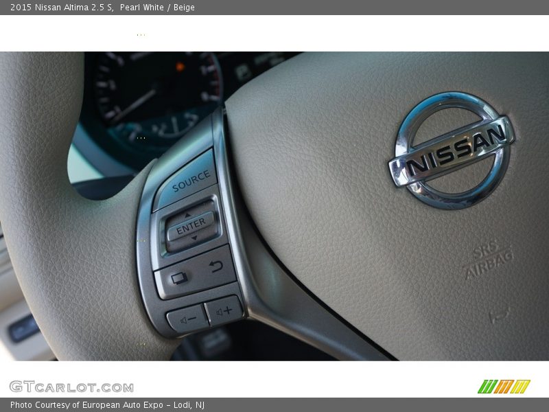 Pearl White / Beige 2015 Nissan Altima 2.5 S