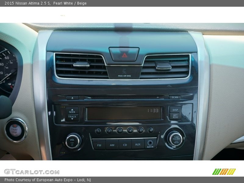 Pearl White / Beige 2015 Nissan Altima 2.5 S