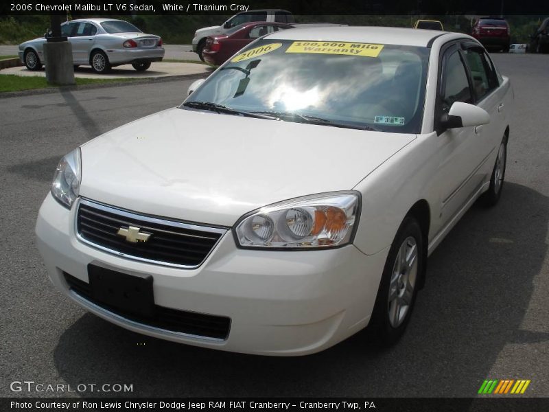 White / Titanium Gray 2006 Chevrolet Malibu LT V6 Sedan
