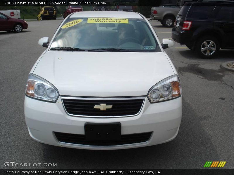 White / Titanium Gray 2006 Chevrolet Malibu LT V6 Sedan