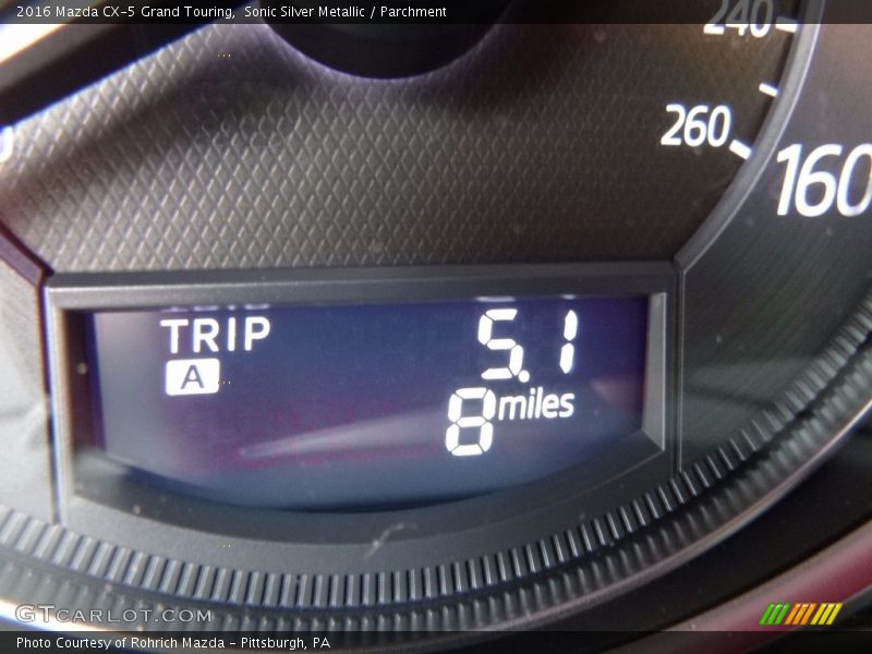 Sonic Silver Metallic / Parchment 2016 Mazda CX-5 Grand Touring