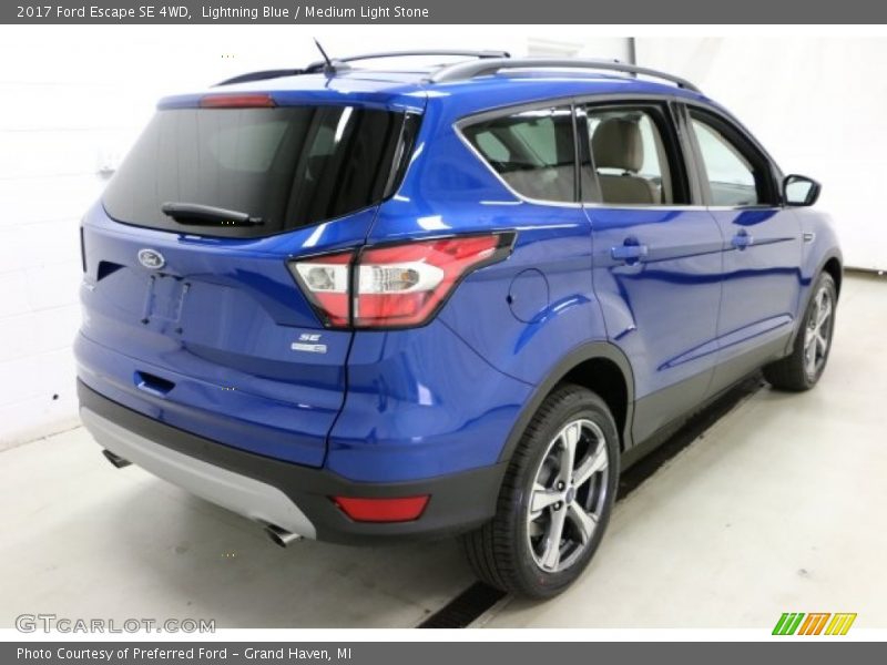 Lightning Blue / Medium Light Stone 2017 Ford Escape SE 4WD