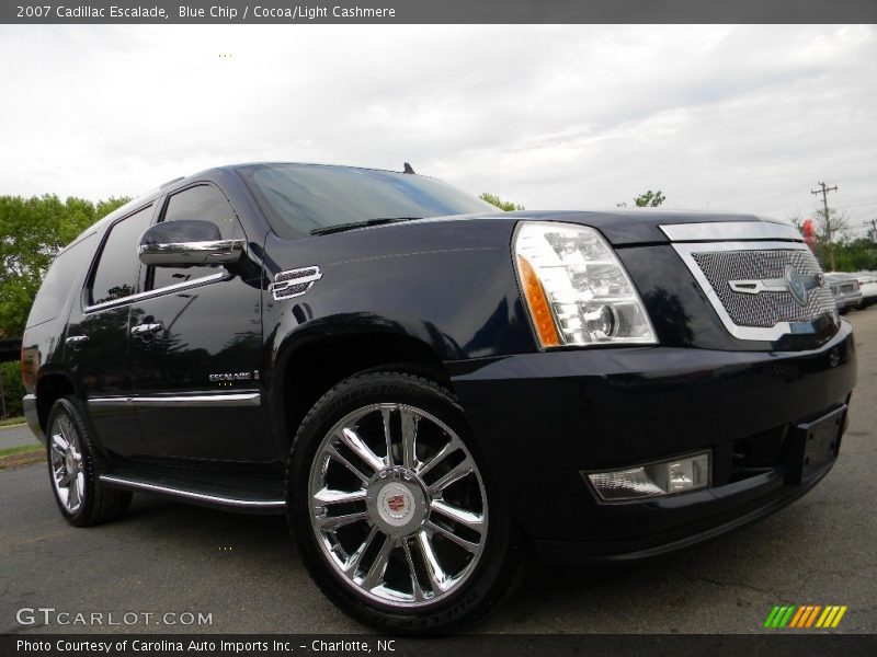 Blue Chip / Cocoa/Light Cashmere 2007 Cadillac Escalade