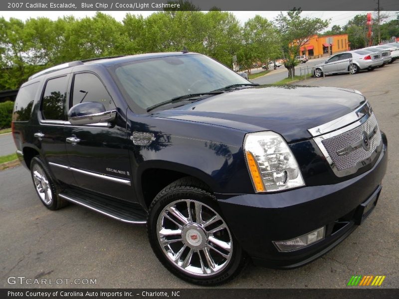 Blue Chip / Cocoa/Light Cashmere 2007 Cadillac Escalade