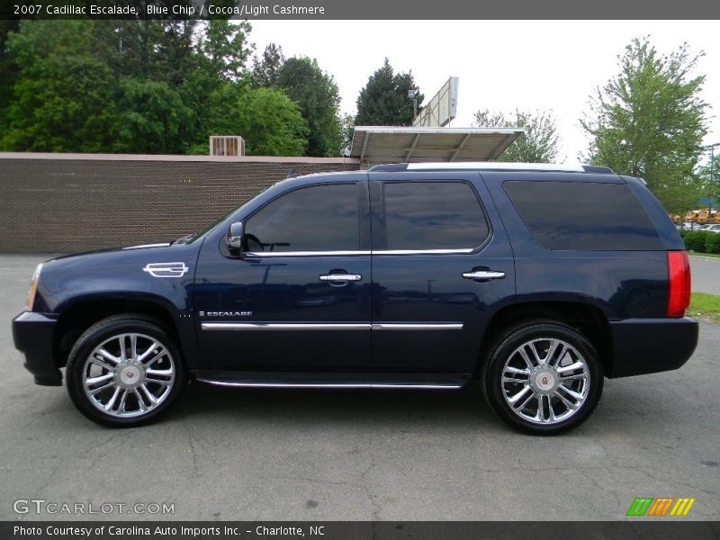 Blue Chip / Cocoa/Light Cashmere 2007 Cadillac Escalade