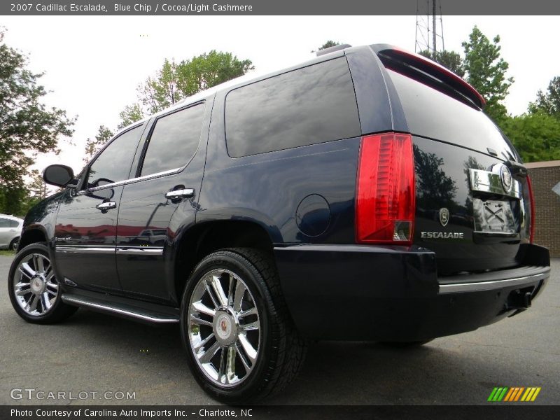 Blue Chip / Cocoa/Light Cashmere 2007 Cadillac Escalade