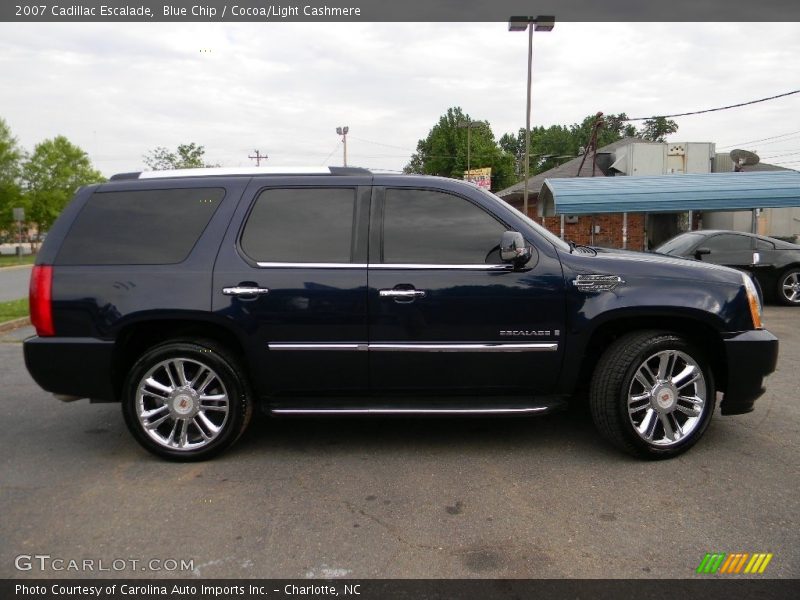 Blue Chip / Cocoa/Light Cashmere 2007 Cadillac Escalade