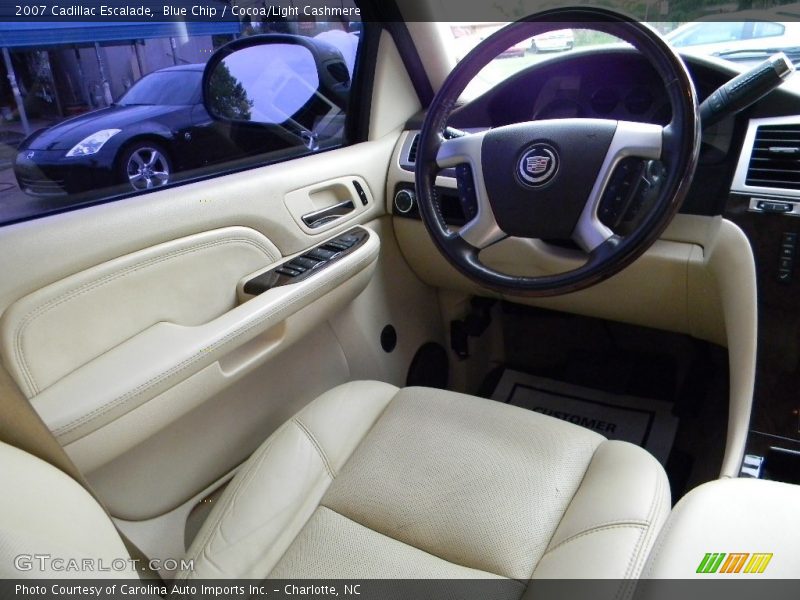 Blue Chip / Cocoa/Light Cashmere 2007 Cadillac Escalade