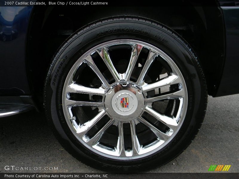 Blue Chip / Cocoa/Light Cashmere 2007 Cadillac Escalade
