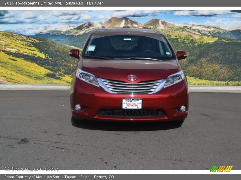 Salsa Red Pearl / Ash 2016 Toyota Sienna Limited AWD