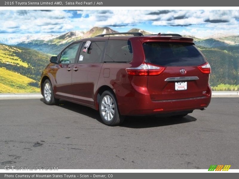 Salsa Red Pearl / Ash 2016 Toyota Sienna Limited AWD