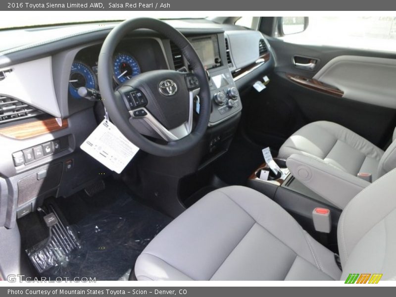Salsa Red Pearl / Ash 2016 Toyota Sienna Limited AWD
