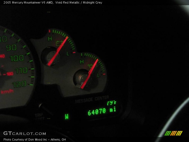 Vivid Red Metallic / Midnight Grey 2005 Mercury Mountaineer V6 AWD