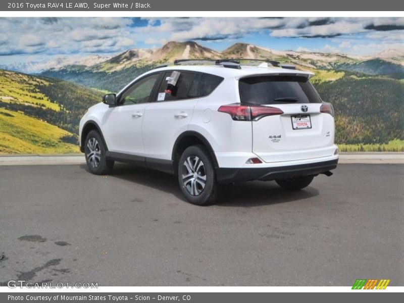 Super White / Black 2016 Toyota RAV4 LE AWD