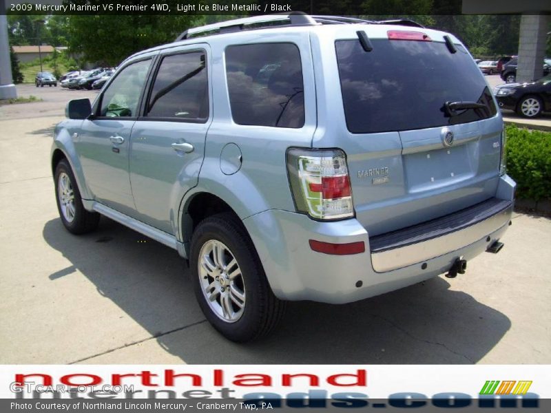 Light Ice Blue Metallic / Black 2009 Mercury Mariner V6 Premier 4WD