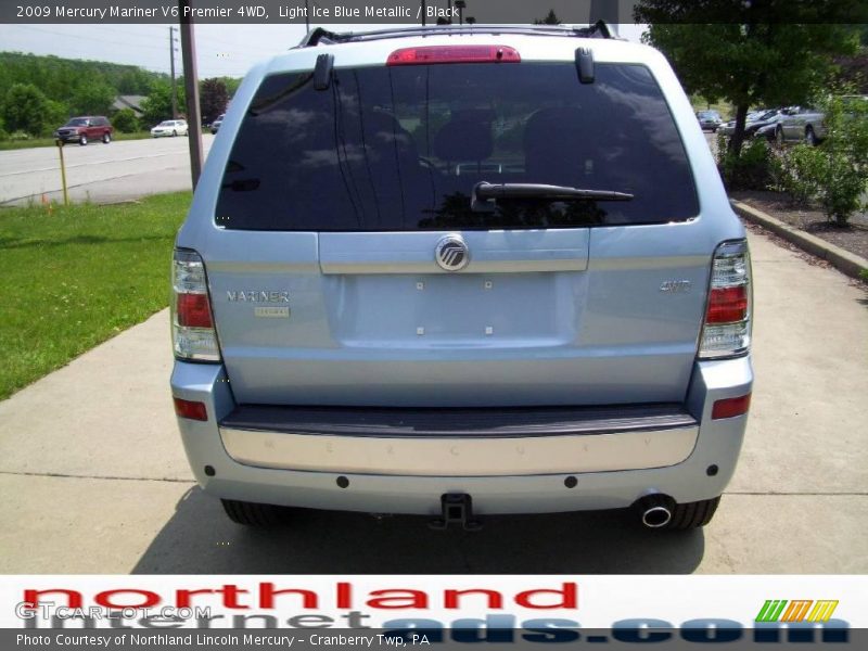 Light Ice Blue Metallic / Black 2009 Mercury Mariner V6 Premier 4WD