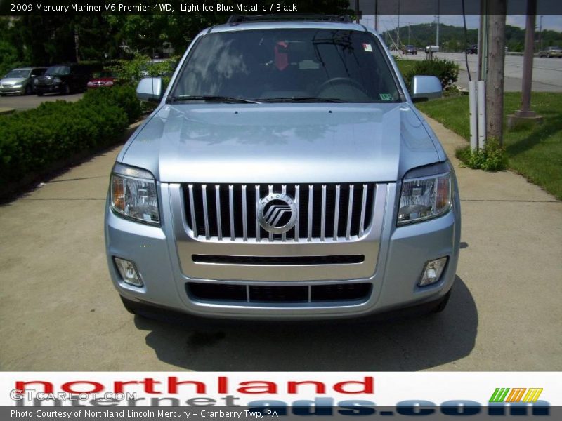 Light Ice Blue Metallic / Black 2009 Mercury Mariner V6 Premier 4WD