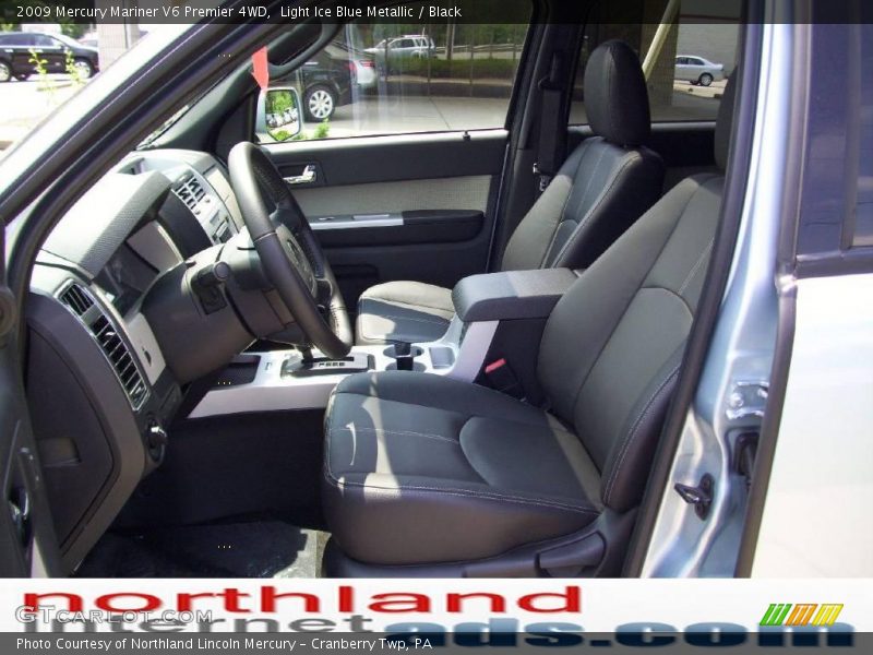 Light Ice Blue Metallic / Black 2009 Mercury Mariner V6 Premier 4WD