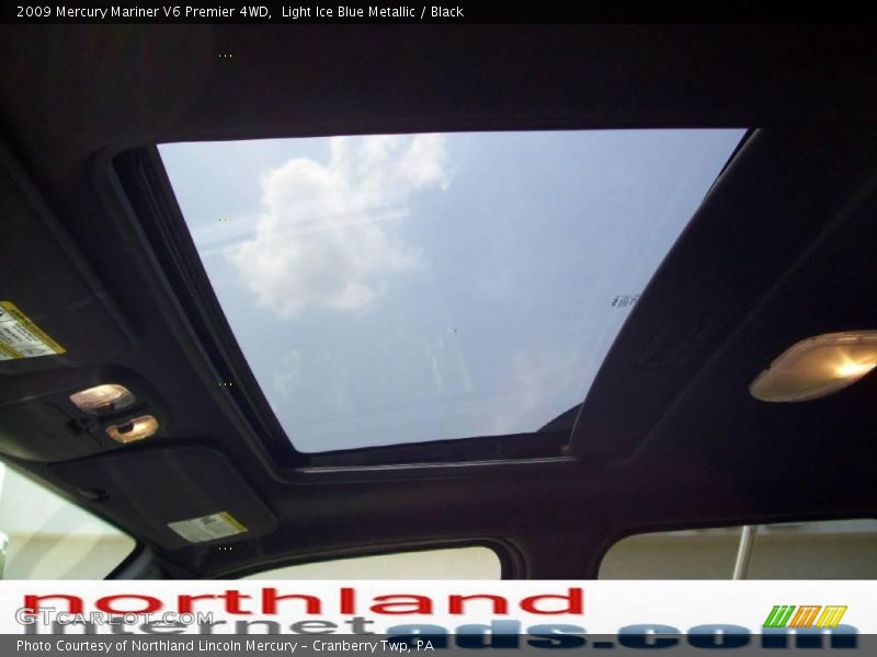 Light Ice Blue Metallic / Black 2009 Mercury Mariner V6 Premier 4WD