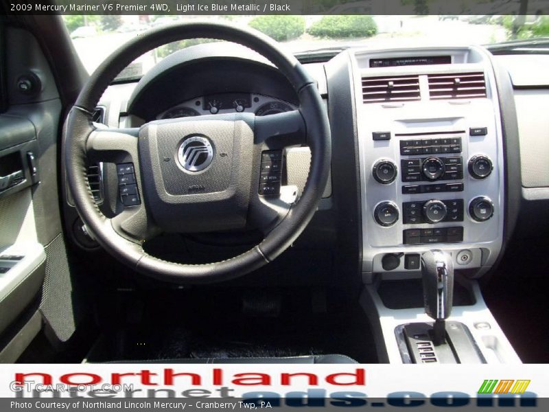 Light Ice Blue Metallic / Black 2009 Mercury Mariner V6 Premier 4WD
