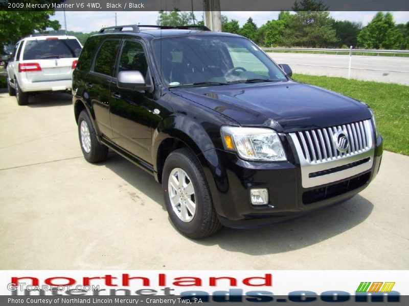 Black / Black 2009 Mercury Mariner V6 4WD