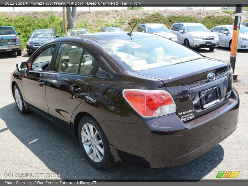Deep Cherry Red Pearl / Ivory 2013 Subaru Impreza 2.0i Premium 4 Door